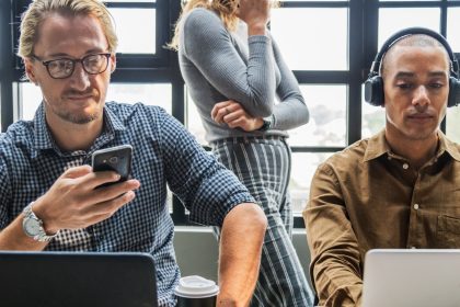 Group of diverse people having a business meeting