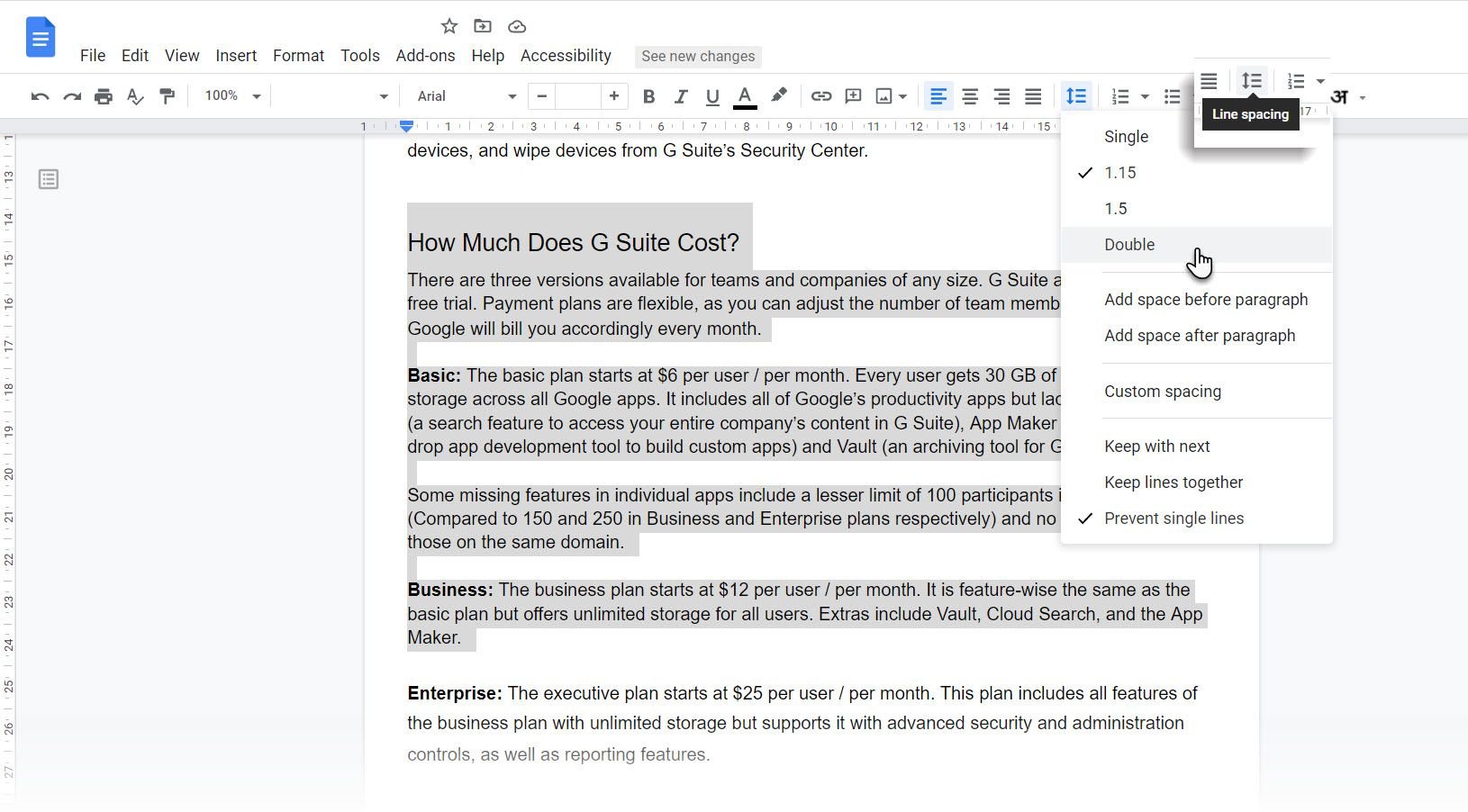 How To Double Space Your Text On Google Docs Makeuseof Rudy Deighton Delta Media