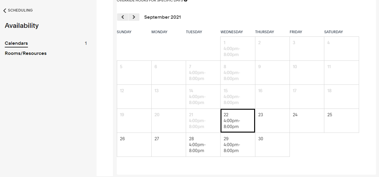 acuity scheduling website screenshot